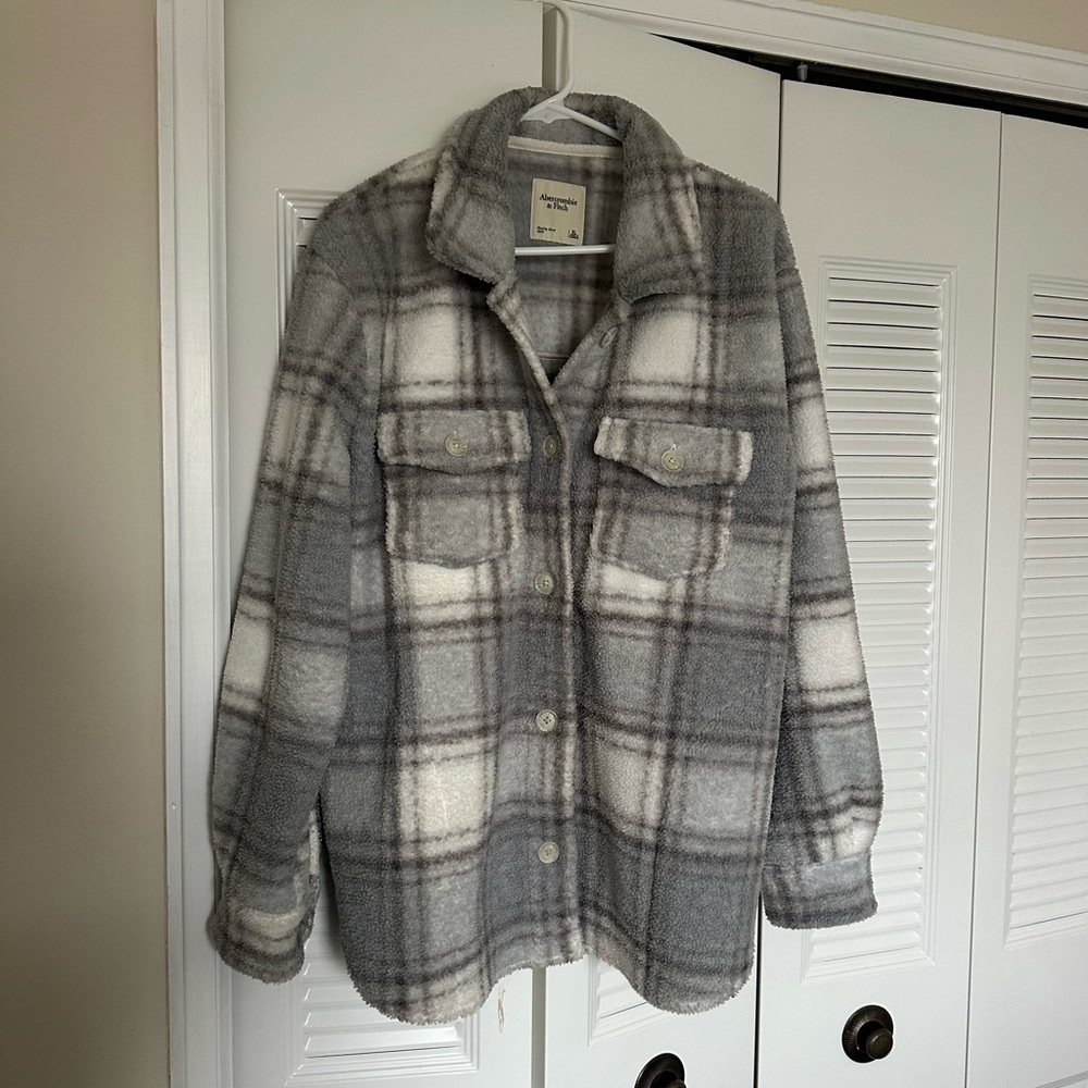 Abercrombie Plaid Sherpa Jacket
